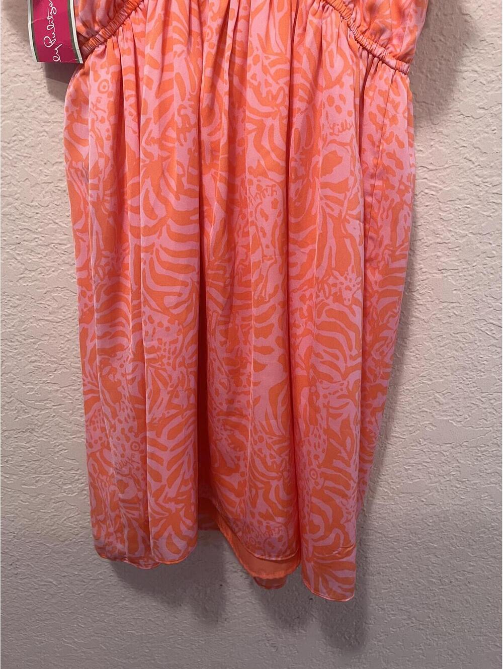 Lilly Pulitzer Pink Orange Ruffle Sundress Small NWT - Picture 9 of 11